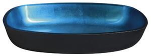 Sapho KVAORE skleněné umyvadlo na desku, 54x39,5 cm, modrá