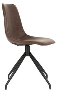 House Nordic Jídelní židle Monaco s otočným kloubem (Otočná židle v tmavě hnědé PU)