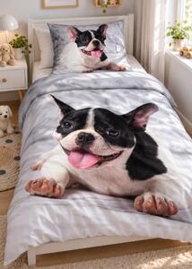 3d povlečení s francouzským buldočkem - Bulldog bavlna 140x200 cm