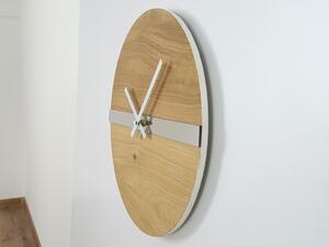 ModernClock Nástěnné hodiny Oak Mirror hnědé