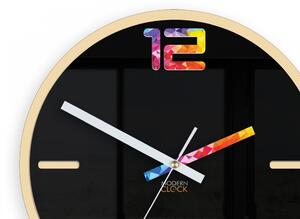 ModernClock Nástěnné hodiny Etno černé