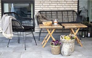 Nordic Experience Černá jídelní židle Corma z umělého ratanu