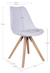 Nordic Experience Jídelní židle Bella bílá/přírodní