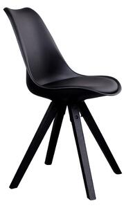 House Nordic Jídelní židle, černá s černými nohami (Černá)