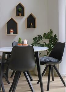 House Nordic Jídelní židle Bergen (Židle v černé barvě s nohami z černého dřeva)