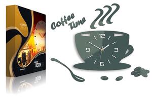 ModernClock Nástěnné hodiny Coffee šedé
