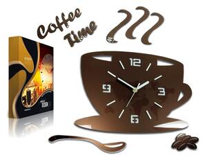 ModernClock Nástěnné hodiny Coffe měděné