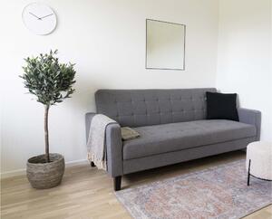 House Nordic Rozkládací pohovka s úložným prostorem, tmavě šedá, přírodní nohy (Tmavě šedá)