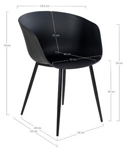 Černá jídelní židle Rijko