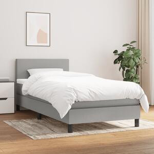 Box spring postel s matrací světle šedá 80 x 200 cm textil 3139849