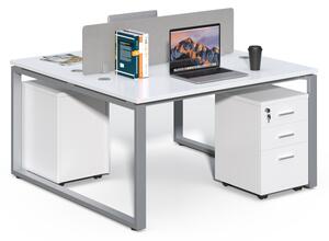 Kancelářská sestava 2 osoby Houseland Prime Max 01 140 cm bílá