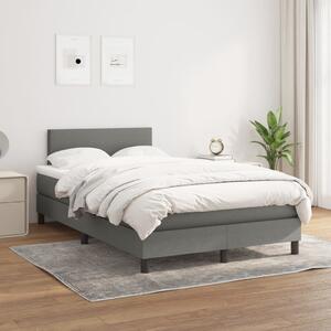 Box spring postel s matrací tmavě šedá 120x200 cm textil 3139882