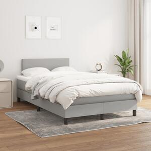 Box spring postel s matrací světle šedá 120 x 200 cm textil 3139881
