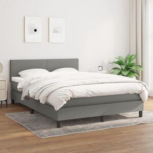 Box spring postel s matrací tmavě šedá 140x200 cm textil 3139898