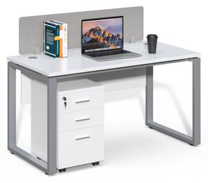 Kancelářský stůl s kontejnerem Houseland Prime Max 01 140 cm bílý