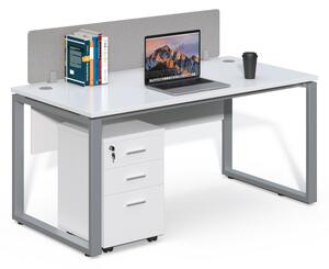 Kancelářský stůl s kontejnerem Houseland Prime Max 01 160 cm bílý