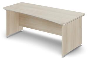 Ergonomický stůl TopOffice 200 x 100 cm, pravý, akát světlý