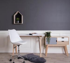 Kancelářská židle Stavros bílá/chrom