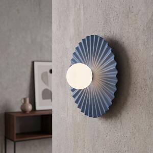 Nástěnné svítidlo UMBRA K1 L – tlumeně modré, bílé sklo, 1× G9, šířka 35 cm