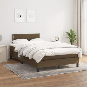 Box spring postel s matrací tmavě hnědá 120x200 cm textil 3139964