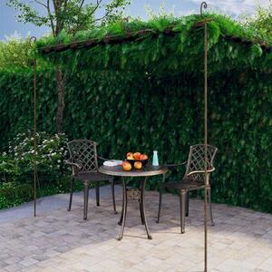 Zahradní pergola hnědá s patinou 4 x 3 x 2,5 m železná 313998