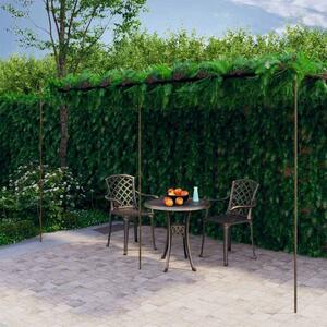 Zahradní pergola hnědá s patinou 6 x 3 x 2,5 m železná 313999