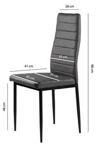 MODERNHOME Jídelní židle set 4 ks Dione tmavě šedé