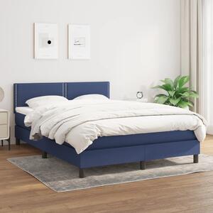 Box spring postel s matrací modrá 140x190 cm textil 3139975
