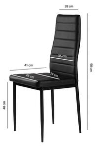 MODERNHOME Jídelní židle set 4 ks Ava černé