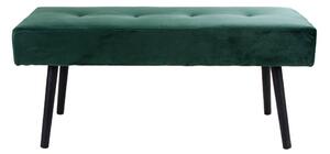 Sametová lavice Skroll tmavě zelená