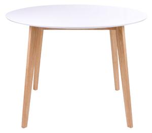 House Nordic Jídelní stůl, bílý a přírodní\nØ105x75 cm (Bílá)