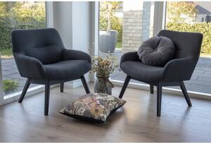 House Nordic Křeslo London Lounge Chair (Lounge křeslo London v tmavě šedé barvě s černými nohami)