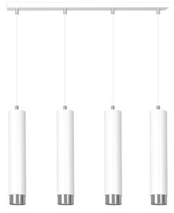Závěsné svítidlo KIBO 4 – bílé / chromové, 4× GU10, šířka 60 cm