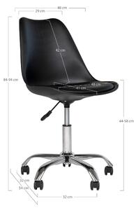 Nordic Experience Kancelářská židle Stavros černá/chrom