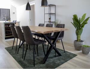 Nordic Experience Dubový jídelní stůl Tamko z masivu 200 cm, přírodní/černá