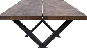 House Nordic Jídelní stůl, uzený olejovaný dub se zvlněnou hranou, připravený na rozšíření\n95x200x75 cm (Přírodní)