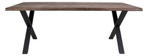 House Nordic Jídelní stůl, uzený olejovaný dub se zvlněnou hranou, připravený na rozšíření\n95x200x75 cm (Přírodní)