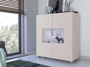 Vitrína Bralani BR01, Barva: Kašmír, Osvětlení: osvětlení LED - modré 5903211429231