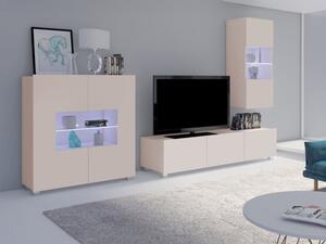 Obývací stěna Bralani VII, Barva: Kašmír, Osvětlení: osvětlení LED - modré 5903211429347