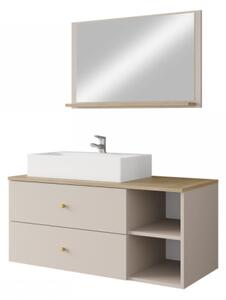 Koupelnový nábytek Kiegi I, Barva: biały mat / biały mat + marmur bianco, Sifon k umyvadlu: ne, Umyvadlo: ne 5903211320019