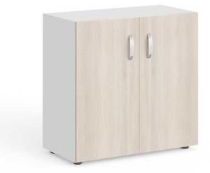 Nízká skříň Manager 79,9 x 42,2 x 80 cm, akát světlý / bílá