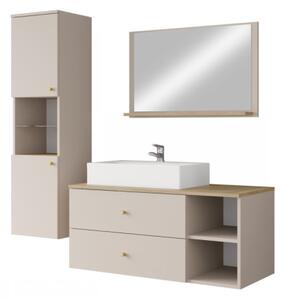Koupelnový nábytek Kiegi II, Barva: pouštní písek + pouštní písek / dub cremona, Sifon k umyvadlu: ne, Umyvadlo: ne 5903211437748