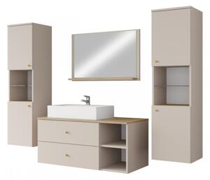 Koupelnový nábytek Kiegi III, Barva: pouštní písek + pouštní písek / dub cremona, Sifon k umyvadlu: ne, Umyvadlo: ne 5903211437786