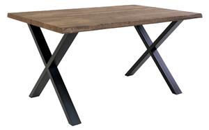 House Nordic Jídelní stůl, uzený olejovaný dub se zvlněným okrajem, připravený k rozšíření\n95x140x75 cm (Přírodní)