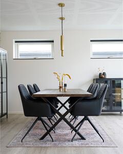 House Nordic Jídelní židle z PU s otočným kloubem, černá s černými nohami, HN1223 (Černá)