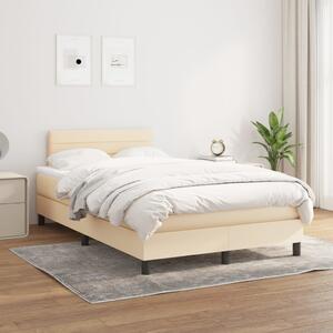 Box spring postel s matrací krémová 120x200 cm textil 3140126
