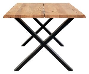 House Nordic Jídelní stůl Toulon (Jídelní stůl v barvě naolejovaný dub se zvlněnou hranou - připravený na roztahovací desky\n\n140x95xh75cm)
