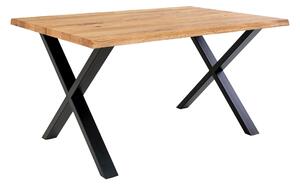 House Nordic Jídelní stůl Toulon (Jídelní stůl v barvě naolejovaný dub se zvlněnou hranou - připravený na roztahovací desky\n\n140x95xh75cm)