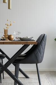 Dubový jídelní stůl Tamko z masivu 140 cm, přírodní/černá