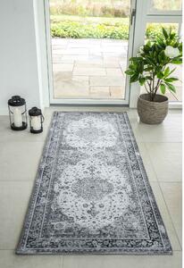 Žinylkový koberec Ajver 80x200 cm, černá/bílá